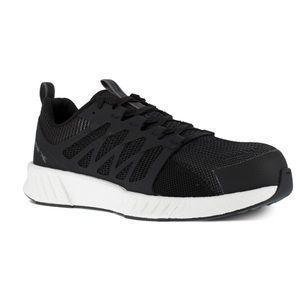 EUC 7W Reebok FUSION FLEXWEAVE™ WORK Athletic Work Shoe, Black & White